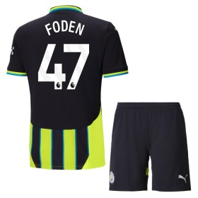 Manchester City Foden 47 Venkovní 2024-25 - Dětské Fotbalové Dresy (S/S)